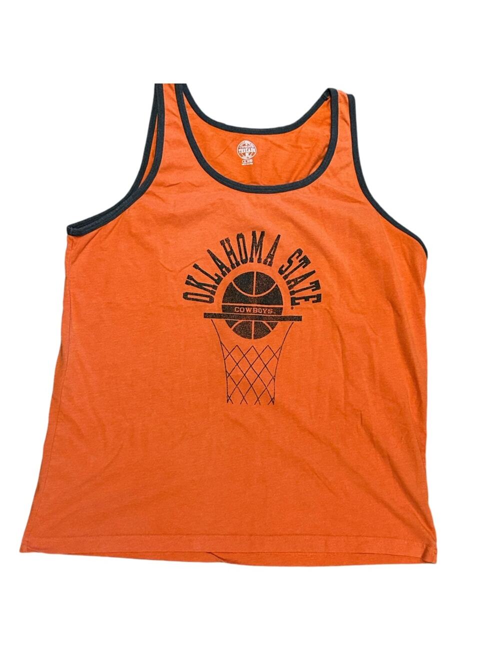 OSU Oklahoma State University Basketball Adult XL Orange Tank Top